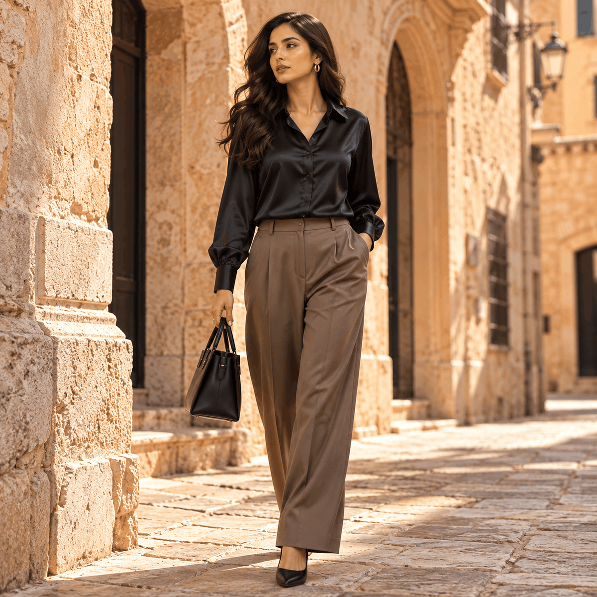 Classic Satin Black Shirt