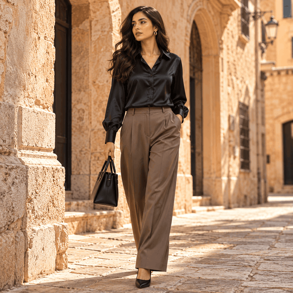 Classic Satin Black Shirt