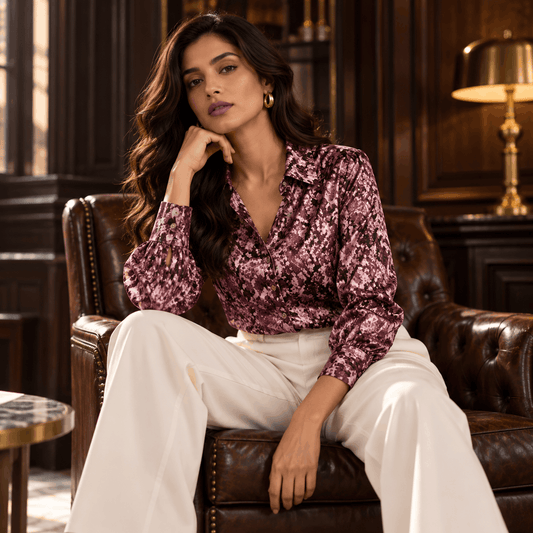 Satin Shirt-Snake Print