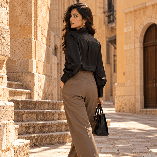 Classic Satin Black Shirt